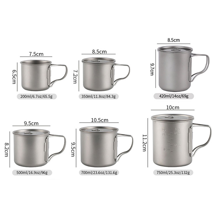 Outdoor Camping Pure Titanium Water Cup
