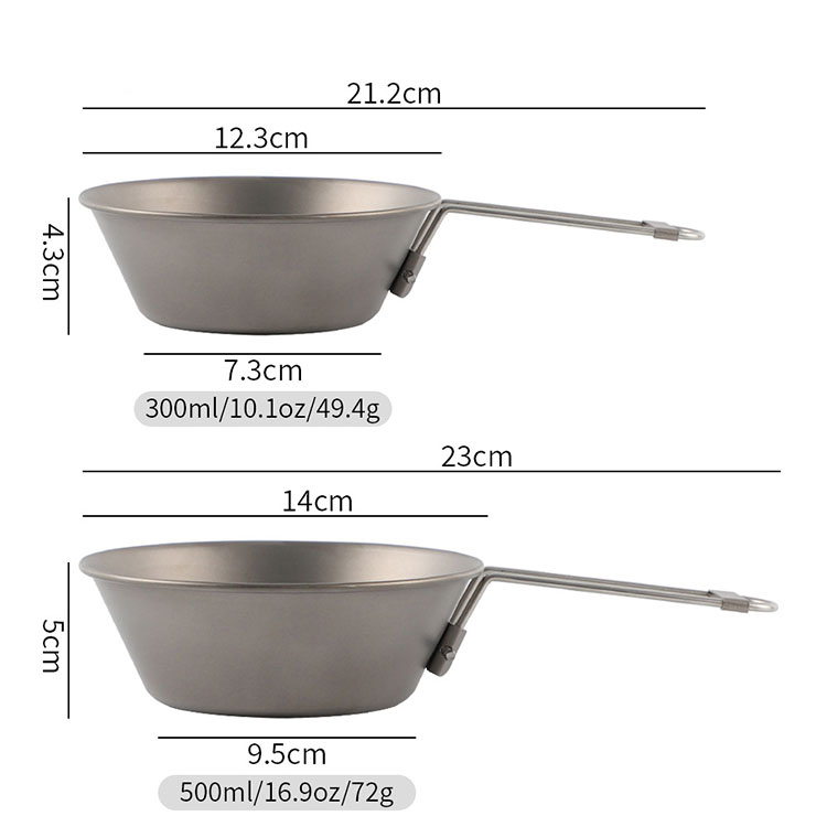 Outdoor Pure Titanium Snow Bowl