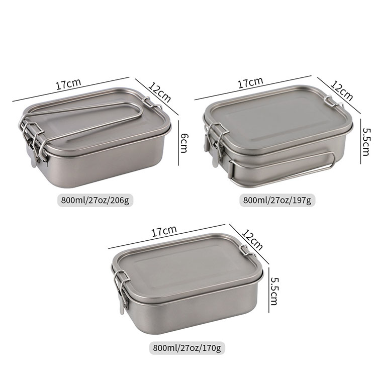 Titanium and Titanium Alloy Lunch Box